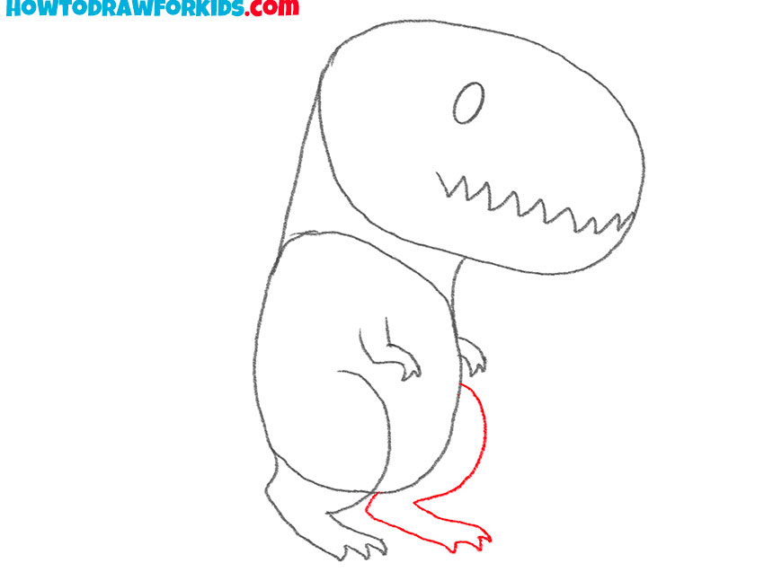 how to draw a cute and easy dinosaur