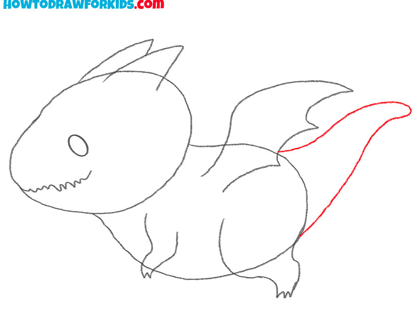 how to draw a cute baby dragon