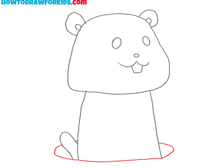 how to draw a cute groundhog