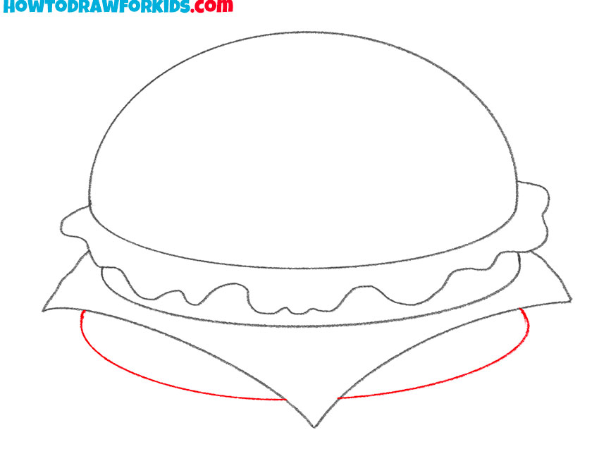 how to draw a cute hamburger