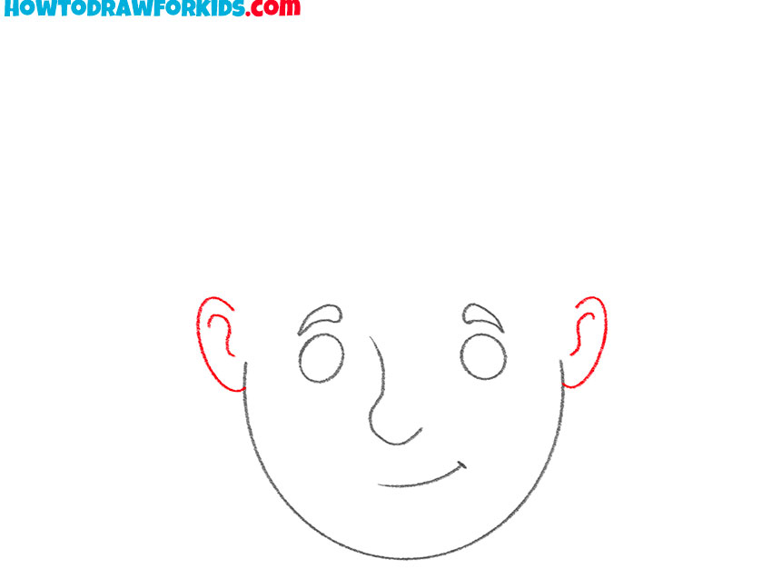 how to draw a human head happy