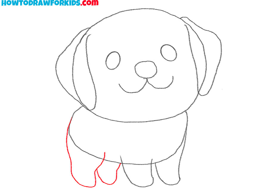 how to draw a labrador cute easy