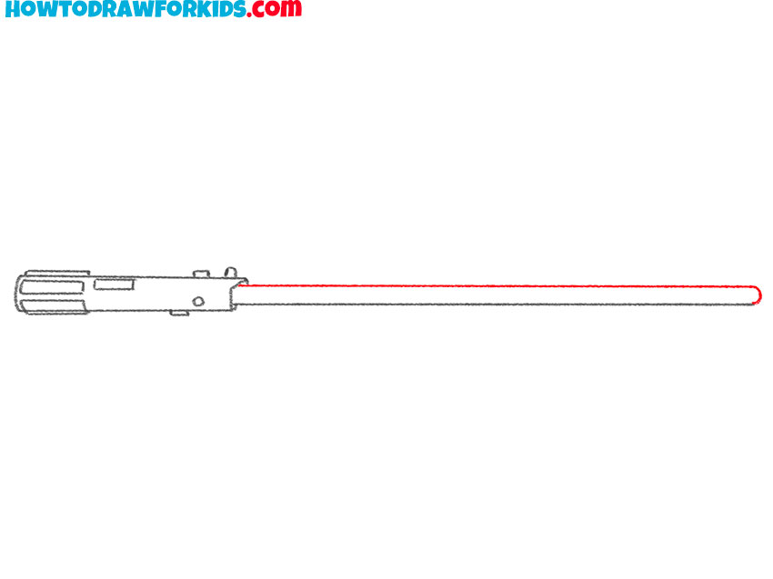 how to draw a lightsaber for kids