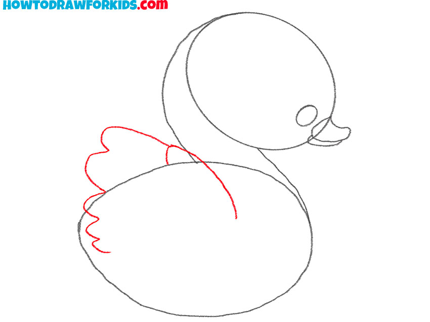 how to draw a swan cartoon