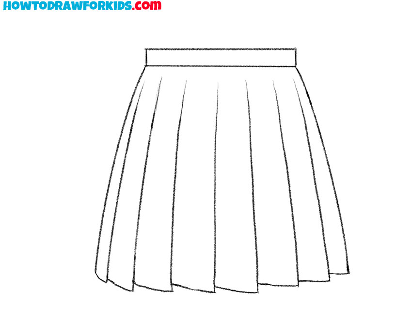 how to draw an anime skirt easy