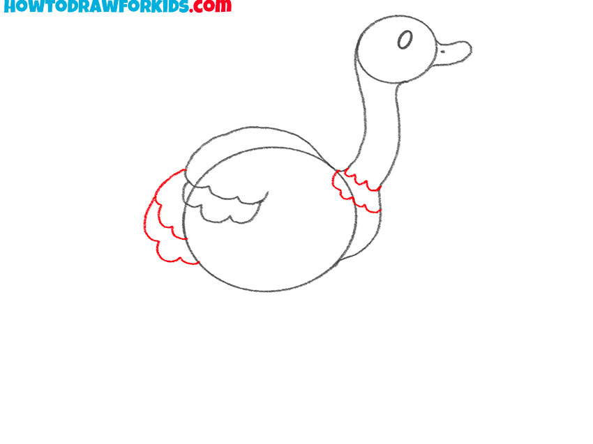 how to draw an ostrich for beginners