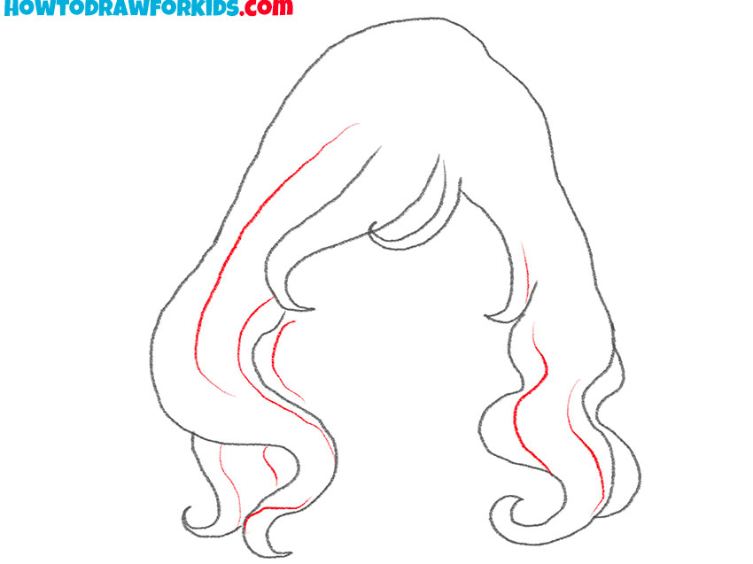 how to draw curly anime hair easy