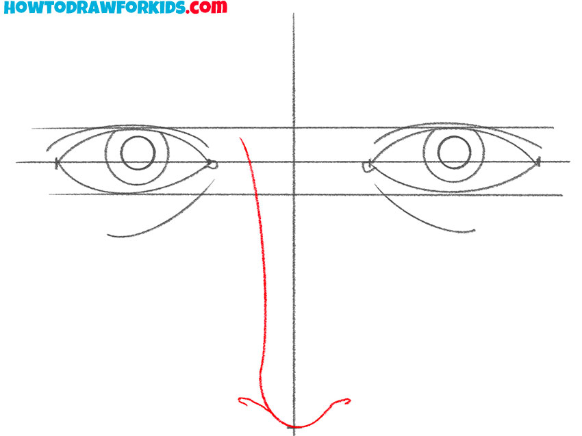 nose and eyes drawing guide