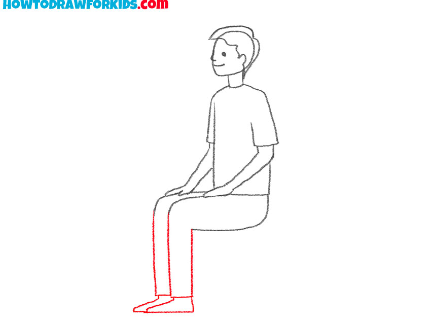 sitting person drawing lesson