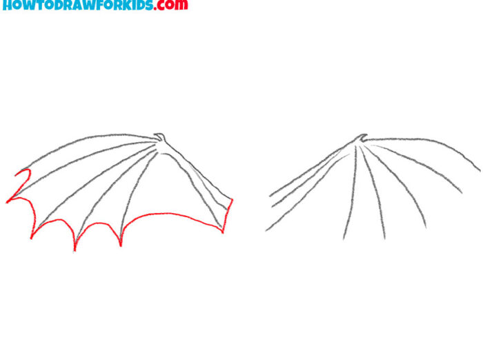 How to Draw Dragon Wings - Easy Drawing Tutorial For Kids