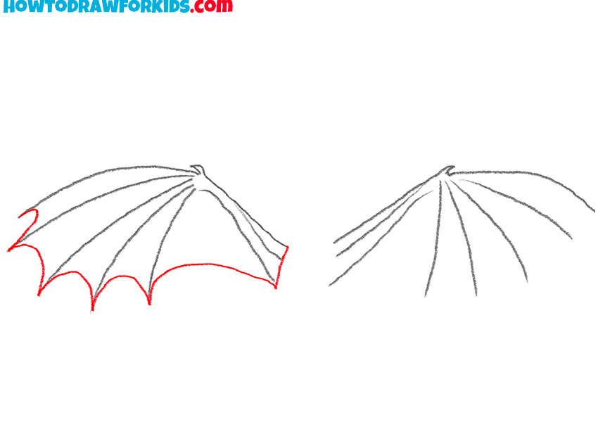 dragon wings drawing tutorial