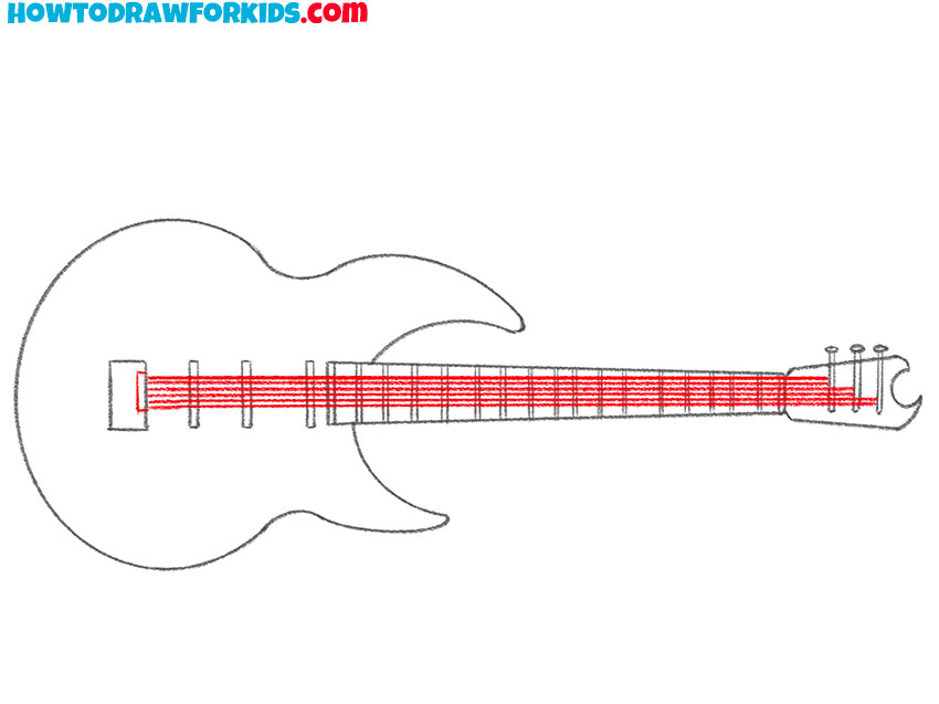 electric guitar drawing lesson