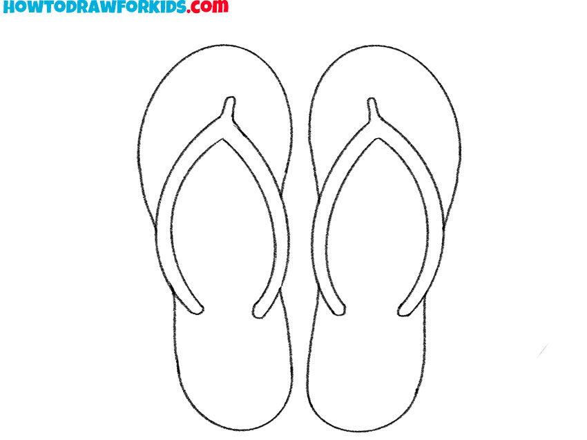 flip-flops drawing for kids