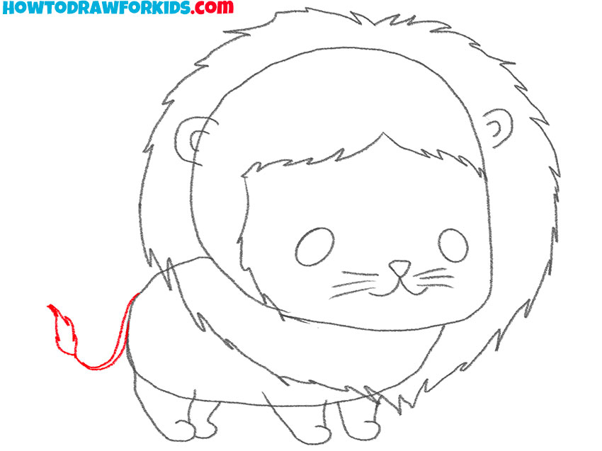 how to draw a baby lion easy