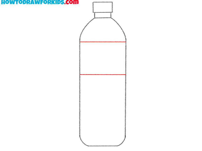 how to draw a bottle of water for beginners