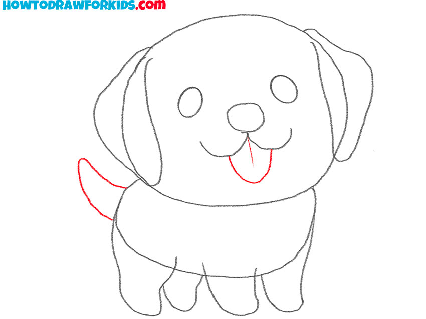 how to draw a cartoon labrador