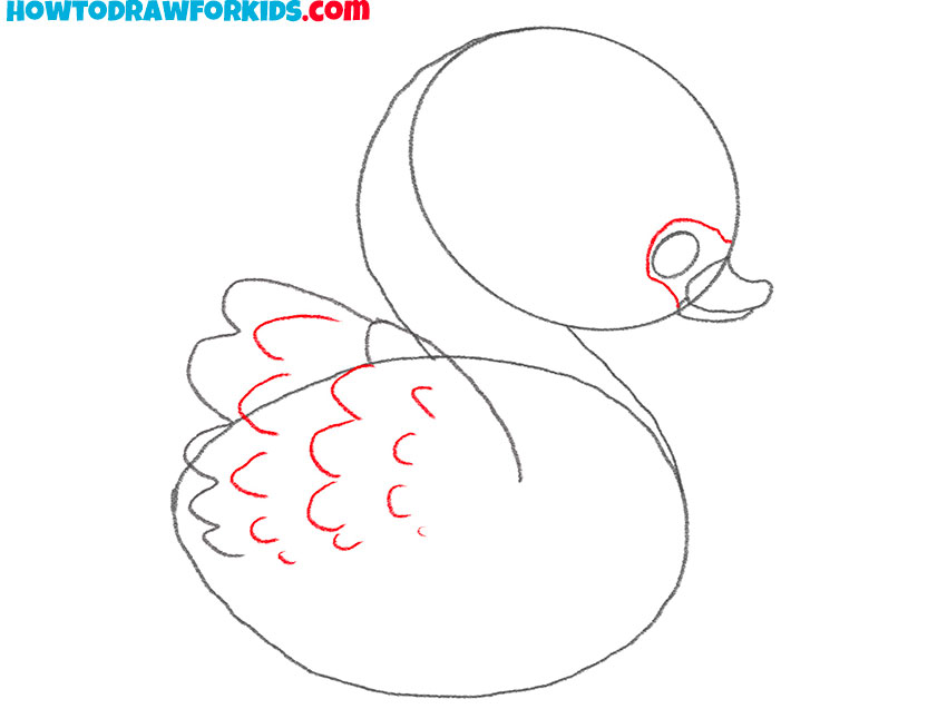 how to draw a cute swan
