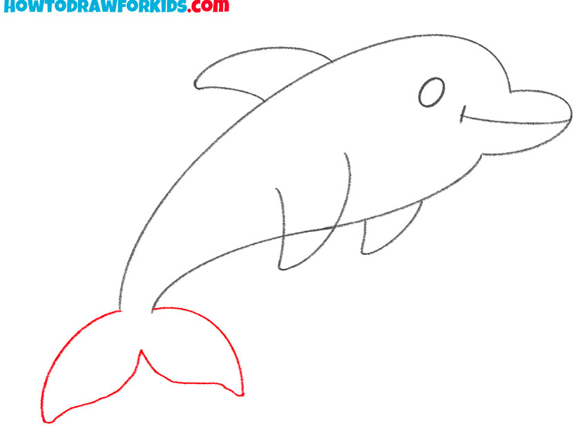 how to draw a dolphin cute
