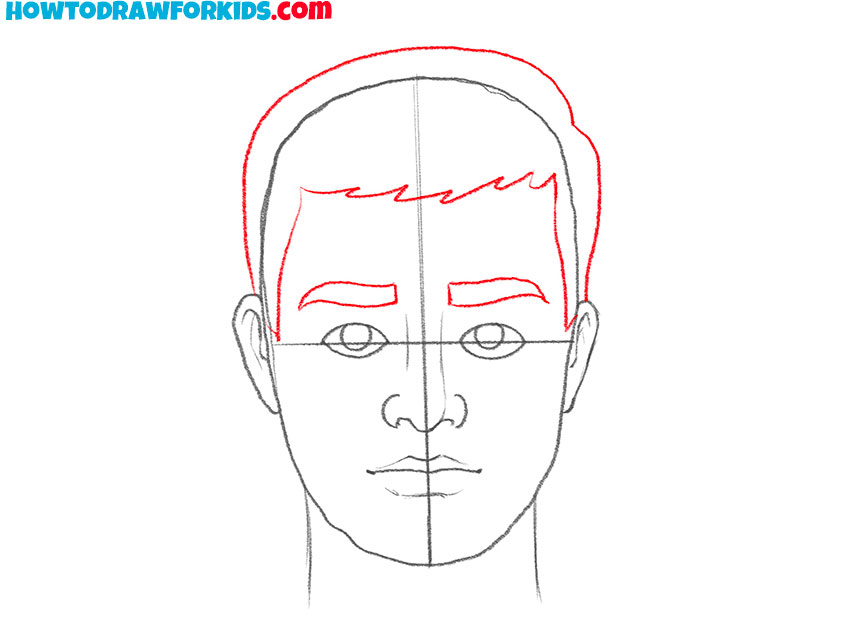 how to draw a face boy easy