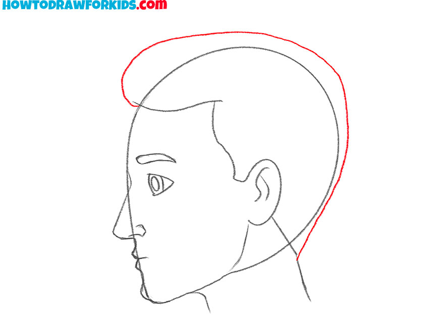 how to draw a face in profile cartoon