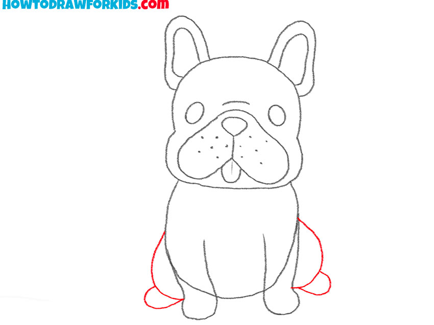how to draw a french bulldog for kids