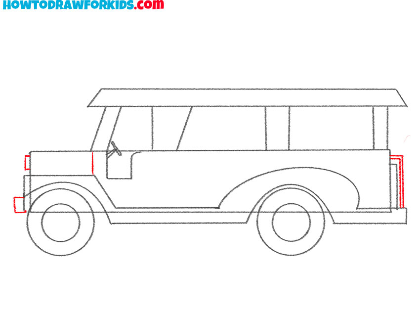 how to draw a jeepney for kids