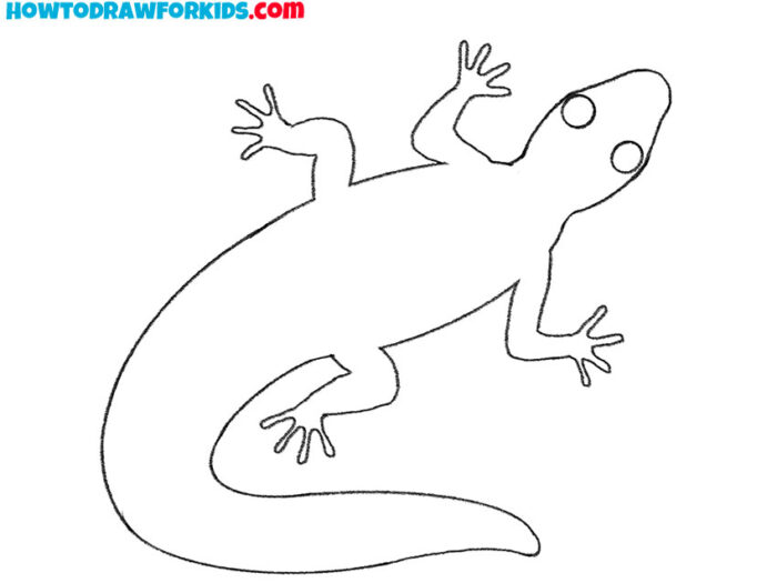 How to Draw an Easy Lizard - Easy Drawing Tutorial For Kids