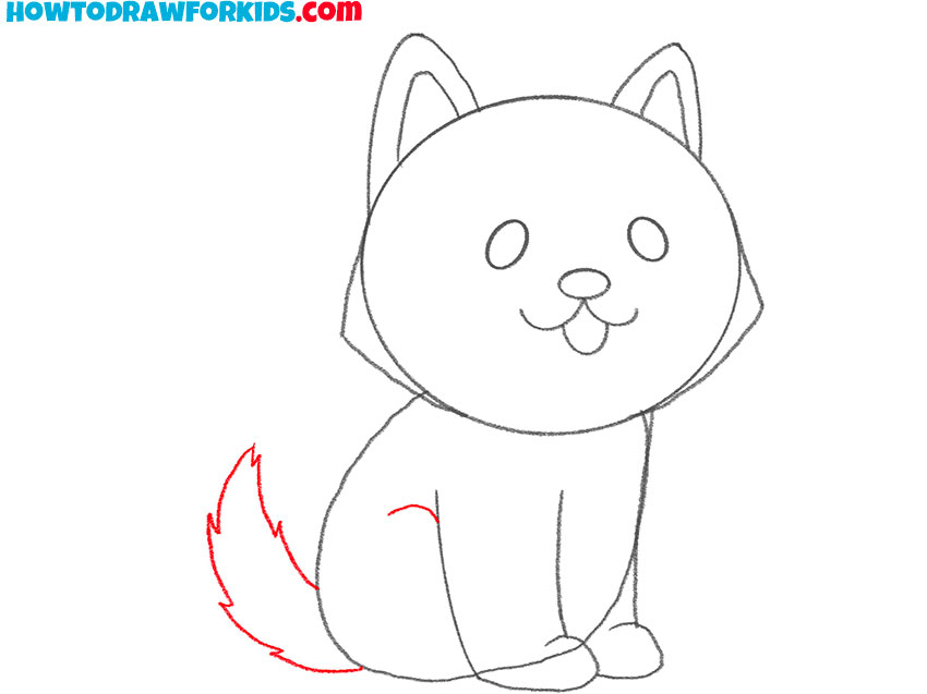 how to draw a sitting dog for kindergarten