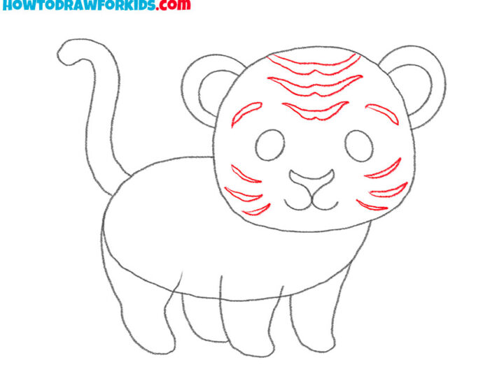 How to Draw an Easy Tiger - Easy Drawing Tutorial For Kids