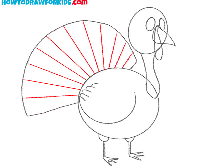 how to draw a turkey cartoon