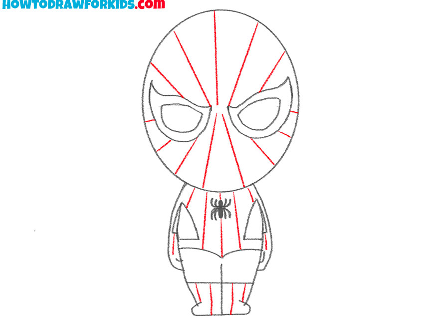 how to draw spiderman easily