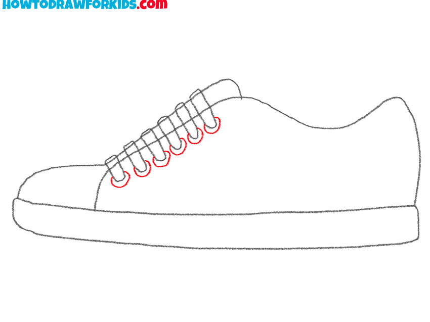 simple anime shoe drawing for kids