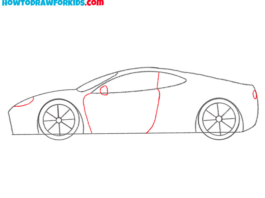 simple cool car drawing for kids