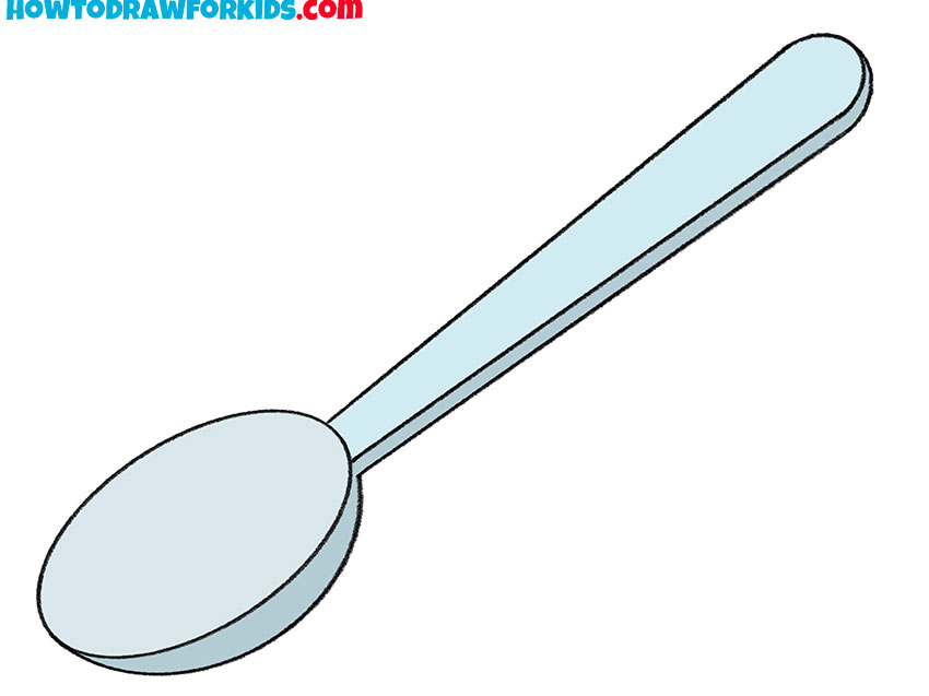 simple spoon drawing for kids
