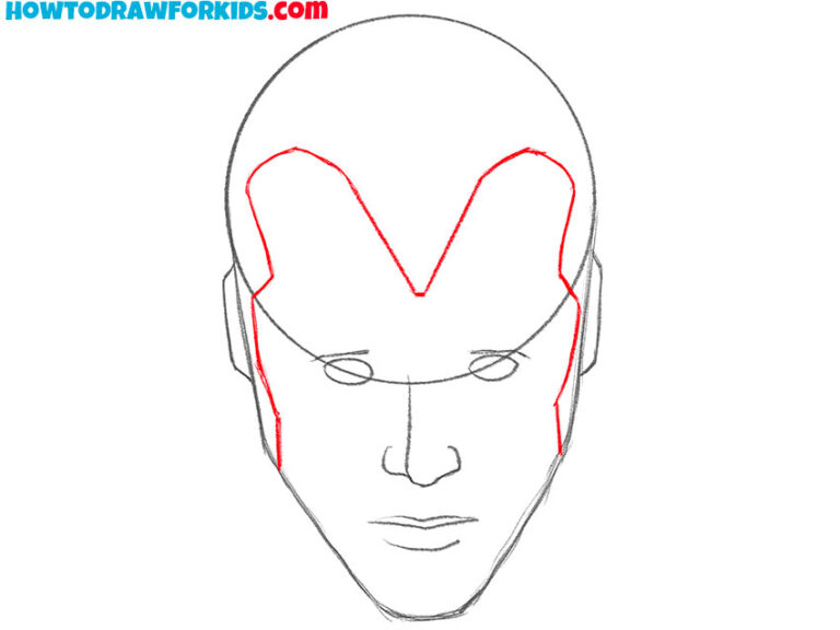 How to Draw Vision Face Easy Drawing Tutorial For Kids