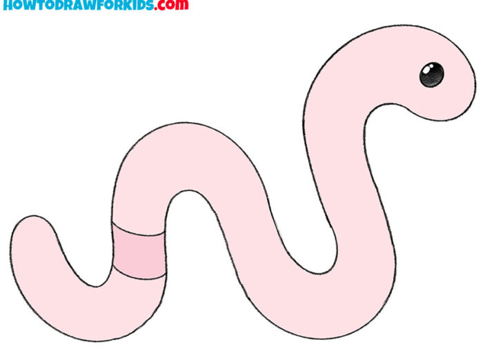 How to Draw a Worm Easy Drawing Tutorial For Kids