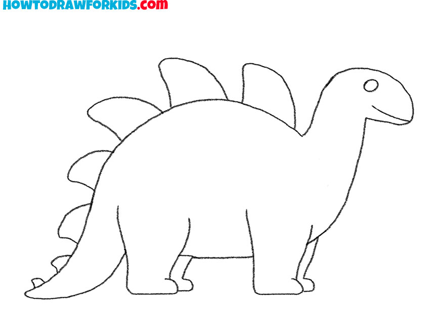 stegosaurus drawing cute