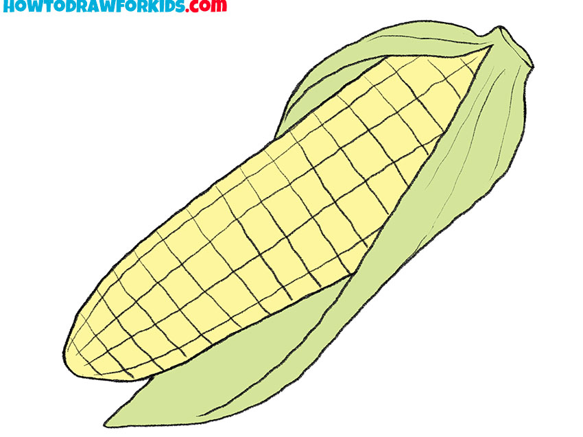 corn drawing tutorial