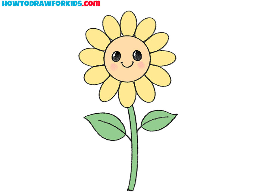 Flower Drawing Easy Sketch Best Flower Site   8 Cute Flower Drawing Tutorial 