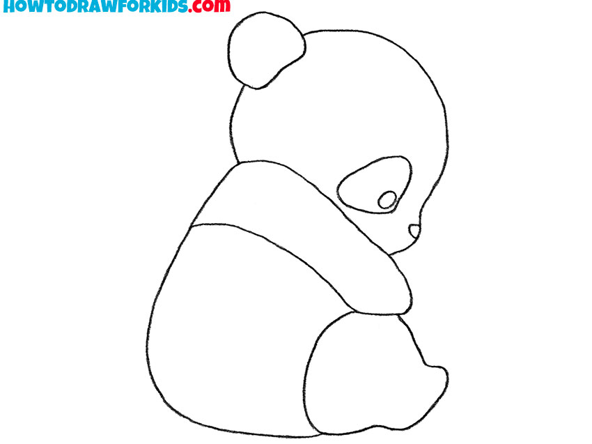Cute baby panda outline page of coloring book for children black and white  Hand painted animal sketches in a simple style for tshirt print, label,  patch or sticker Vector illustration 26297862 Vector