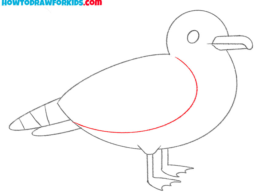 cute seagull drawing
