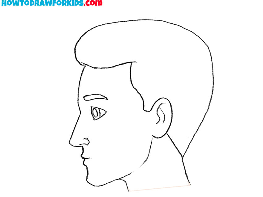 how to draw a face in profile basic