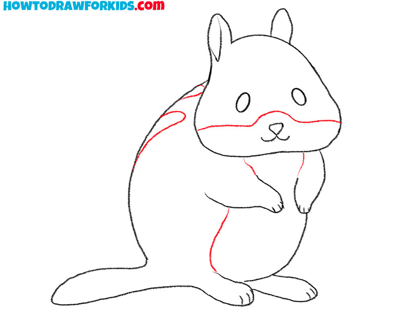 how to draw a realistic chipmunk step by step