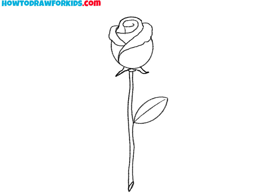 how to draw a rose cartoon