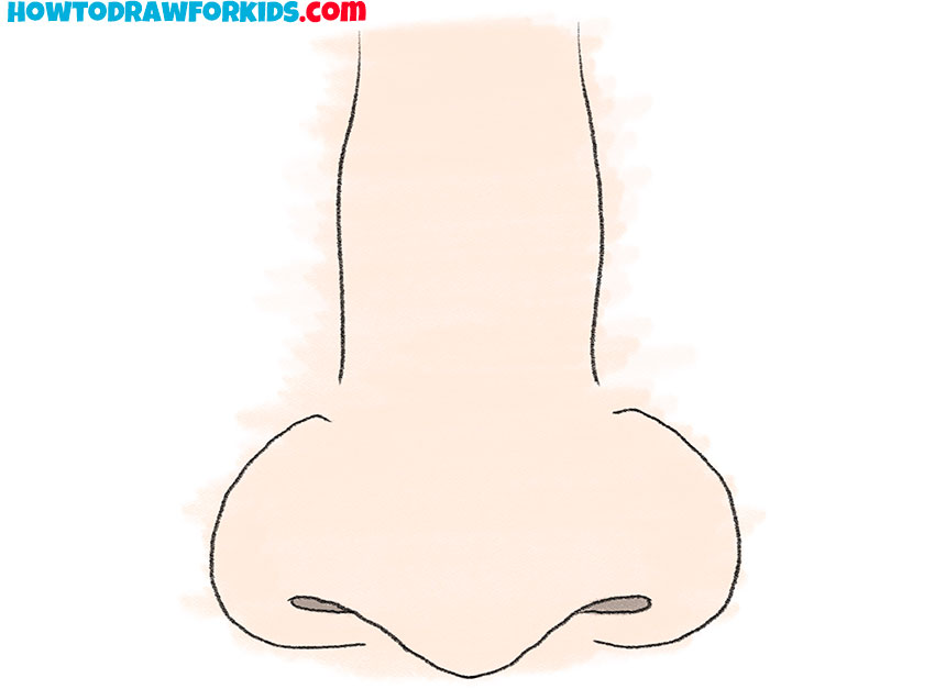 how to draw a small nose easy