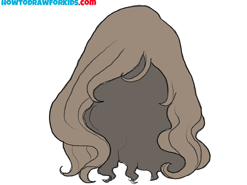 how to draw curly anime hair for girls