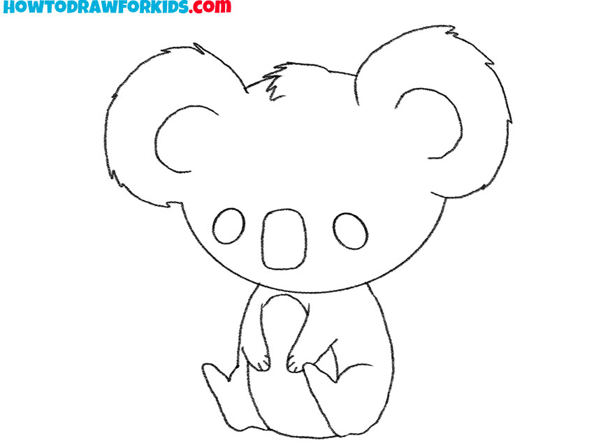koala bear drawing guide