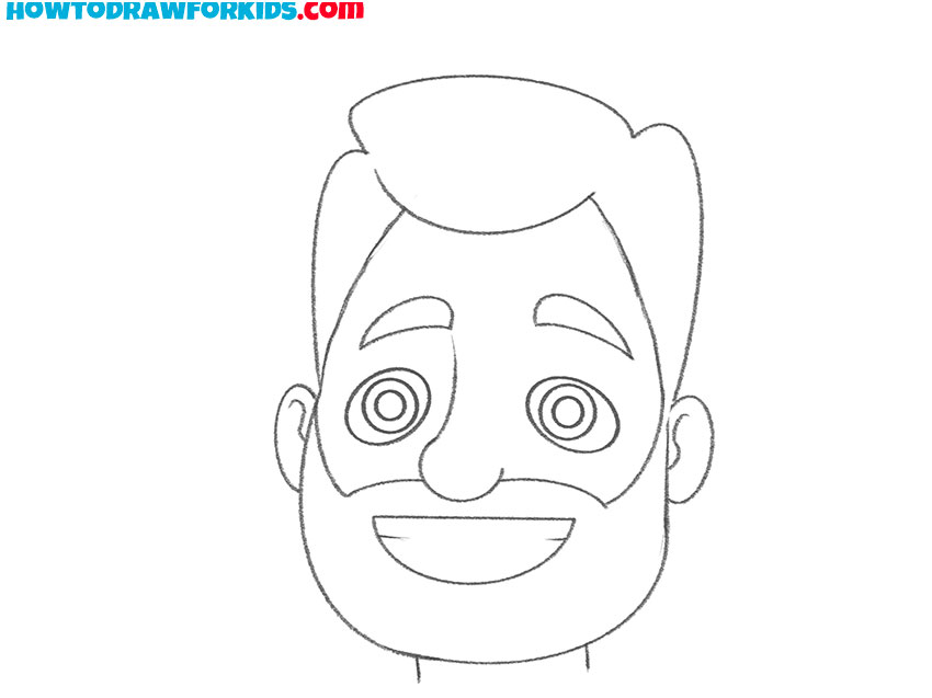 male face drawing lesson