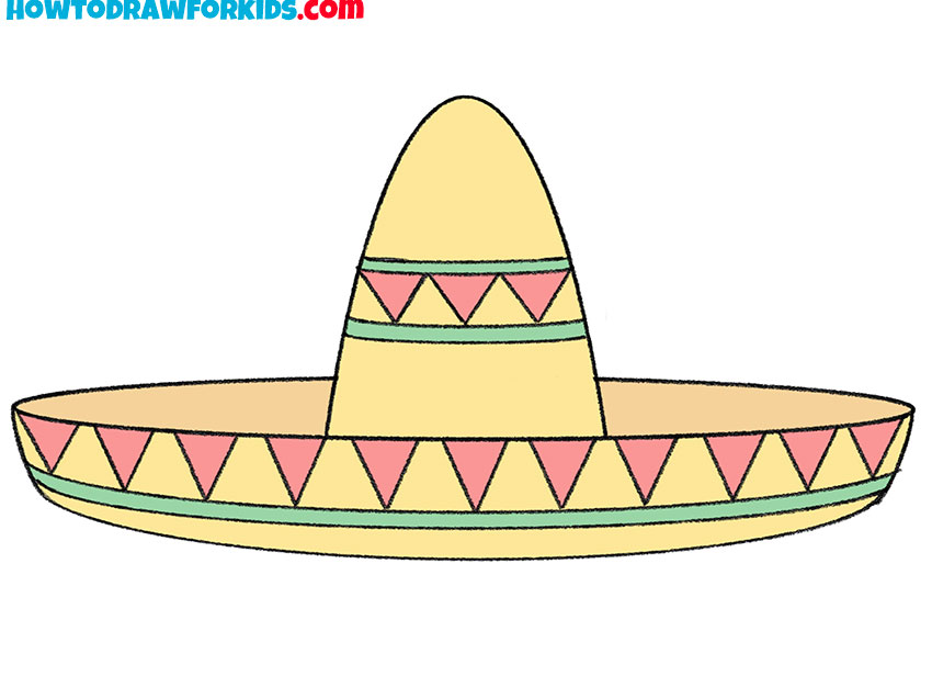 How to Draw a Sombrero Easy Drawing Tutorial For Kids