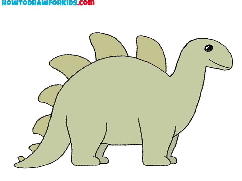 stegosaurus drawing cartoon